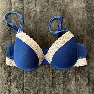 Blue Cotton Bra